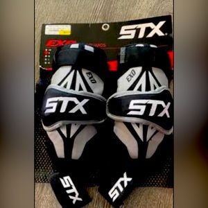 STX lacrosse arm guards.